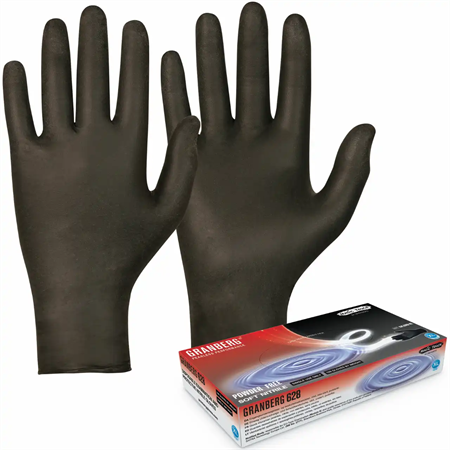 Engångshandske nitril puderfri Svart Soft Nitrile™ S Granberg 628